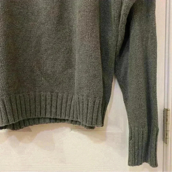 Polo Ralph Lauren 100% Cotton Dark Grey Sweater Navy Pony Size L - Picture 3 of 8